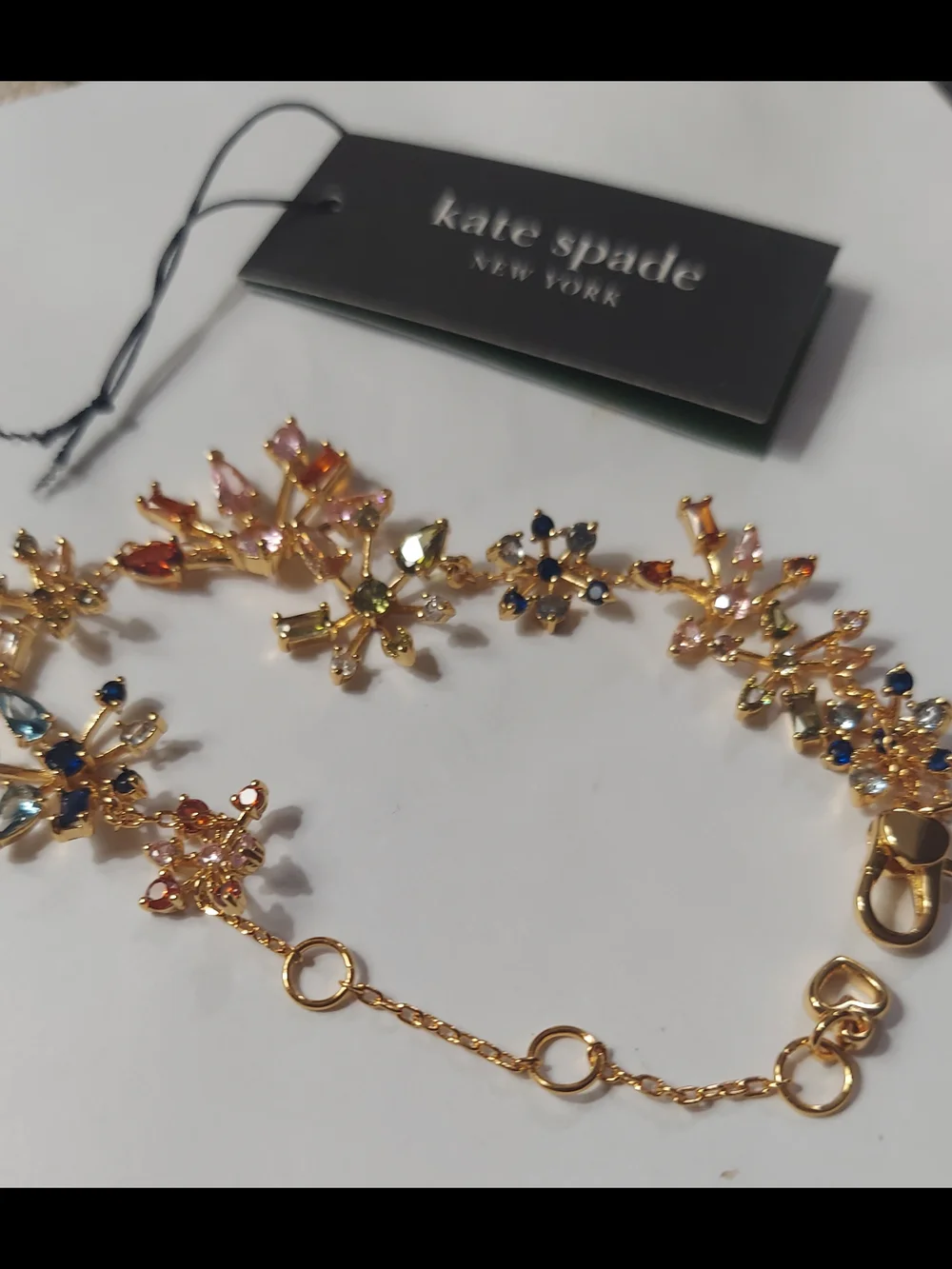 Kate Spade New York Gold Floral Crystal Bracelet - Multicolor - Picture 1 of 5